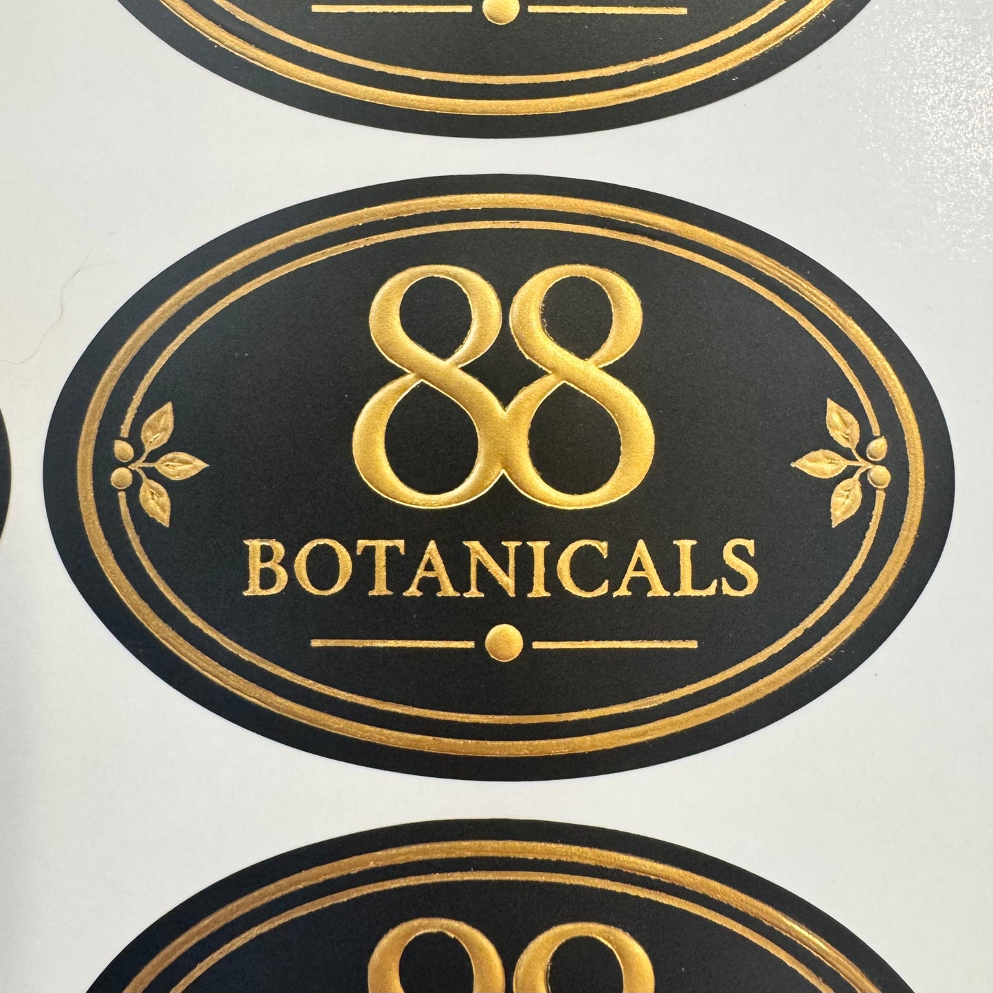 88 Botanicals sticker test