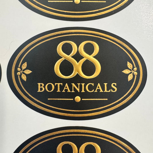 88 Botanicals sticker test